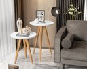 Ver imagem 1 de Kit 2 Mesas Lateral e Apoio 40cm Manu Pés Palito Cor Branco - Comprar Moveis em Casa