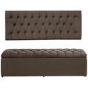 Ver imagem 1 de Painel Cabeceira com Bau Dubai 1.58mt Suede Marrom