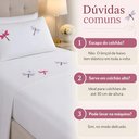 Ver mais imagens de Jogo de Lençol Cama Casal Padrão Libélula Bordado 4 Peças Poliéster Branco