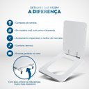 Ver imagem 4 de Assento Sanitário Tampa de Vaso Madeira Mdf Laqueado Square para Bacia Incepa Quadrado 6lpf - Bege