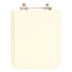 Assento Sanitário Tampa de Vaso Madeira Mdf Laqueado Square para Bacia Incepa Quadrado 6lpf - Bege