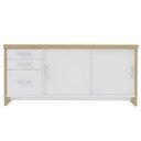 Ver imagem 6 de Balcão para Escritório 160cm 2 Portas 3 Gavetas Corp A06 Carvalho/branco - Mpozenato