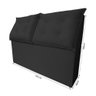 Cabeceira Bau Cama Box King 1,95 Estofada Preto Preto - 2