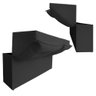 Cabeceira Bau Cama Box King 1,95 Estofada Preto Preto - 4
