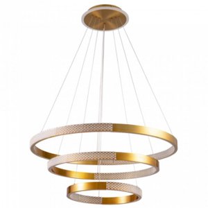 PENDENTE LED LIAN 3* AROS 88W 3000K DOURADO 2201 NORDECOR