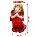 Ver imagem 5 de Enfeite Estatueta Anjo Vermelho Anjinho em Resina Natal 13cm