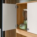Ver imagem 5 de Armario de Cozinha 4 Portas 1 Gaveta Erva Doce 90 Branco/Freijó/Off White Cristal