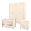 Ver imagem 1 de Quarto de Bebê Tutto New 4 Portas com Gaveteiro Off White - Matic