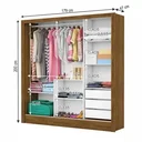 Ver imagem 3 de Guarda Roupa com 3 Portas Espelhadas Sapphire -grand Line