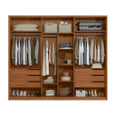Ver imagem 3 de Guarda Roupa Casal 6 Portas Lisboa Nogueira Touch