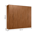 Ver imagem 2 de Guarda Roupa Casal 6 Portas Lisboa Nogueira Touch