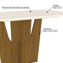 Ver imagem 2 de Mesa de Jantar Vértice 160 cm com Tampo de Vidro - Nature/Off White