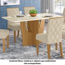 Ver imagem 5 de Mesa de Jantar Vértice 160 cm com Tampo de Vidro - Nature/Off White