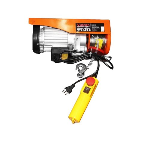Guincho Eletrico 900 Watts 200/400kg 220 Volts Vte400-2 Cabo 12 Metros - Vulcan Trent