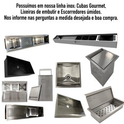 Escorredor Calha Quadrada 58x48cm De Louça Inox Talheres Pratos cm AJB STORE - 2