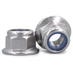 Porca Sextavada Flangeada Nylon M10 Travante Zinco - 100un - 2