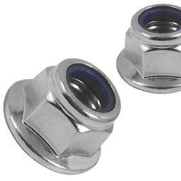 Porca Sextavada Flangeada Nylon M10 Travante Zinco - 100un - 1