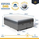 Ver imagem 3 de Cama Box Baú com Colchão de Espuma D45 Pillow Top Fort Comfort King 193cm