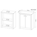 Ver imagem 4 de Balcão para Escritório 2 Portas Tecno Mobili - Branco