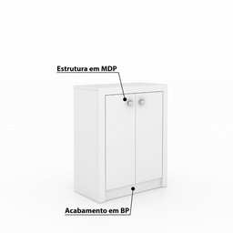 Balcão para Escritório 2 Portas Tecno Mobili - Branco - 2