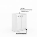Ver imagem 3 de Balcão para Escritório 2 Portas Tecno Mobili - Branco