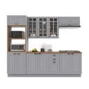 Ver imagem 2 de Cozinha Modulada Completa Americana 100% MDF 270cm com Rodapé Provence Multimóveis Crink-CPL005