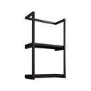 Ver imagem 2 de Toalheiro Banheiro Industrial Ita Prateleira Imbuia para Organização Toalhas e Decor - Preto/imbuia