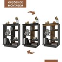Ver imagem 3 de Multiuso Aparador 6210 3 Prateleiras Flex Freijó/chumbo - Indékes