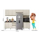 Ver imagem 3 de Cozinha Completa Paneleiro Microondas 4 Peças 100% MDF Angelita
