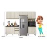 Cozinha Completa Paneleiro Microondas 4 Peças 100% MDF Angelita - 3