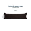 Ver imagem 4 de Kit 2 Fronhas para Travesseiro de Corpo Slim 1,50cm X 50cm - Preto - Microfibra 100% Poliéster