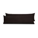 Ver imagem 1 de Kit 2 Fronhas para Travesseiro de Corpo Slim 1,50cm X 50cm - Preto - Microfibra 100% Poliéster