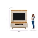 Ver imagem 5 de Rack com Painel Ripado até 70 Polegadas com LED 180cm Pés Madeira Maciça Orlando São Paulo