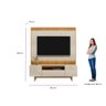 Rack com Painel até 70 Polegadas com LED 180cm Pés Madeira Maciça Orlando São Paulo - 5