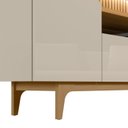 Ver imagem 3 de Rack com Painel Ripado até 70 Polegadas com LED 180cm Pés Madeira Maciça Orlando São Paulo