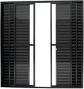 Ver imagem 1 de Porta de Aluminio Balcão 6 Folhas com Trinco Linha Leve:2,10 X 2,00/preto
