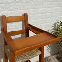 Ver imagem 5 de Cadeira de Alimentação Infantil Assento de Palha - Verniz