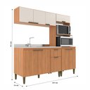 Ver imagem 4 de Cozinha Iara Modulada 3 Peças com Torre Quente Marrom/Freijó/Off White