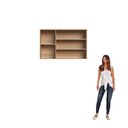 Ver mais imagens de Armário Aéreo 120cm 3 Portas com Prateleira Interna Isabelle Bege/Freijó/Arenas