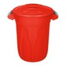 Cesto Balde Plástico 40 Litros com Tampa - Vermelho - 1