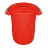 Cesto Balde Plástico 40 Litros com Tampa - Vermelho - 6