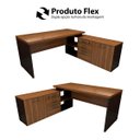 Ver imagem 4 de Mesa de Escritório em L 170cm com Balcão e 3 Gavetas