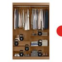 Ver imagem 5 de Guarda-roupa Solteiro 2 Portas de Correr 2 Gavetas e 6 Espelhos Peônia Yescasa