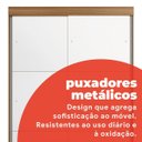 Ver mais imagens de Guarda-Roupa Solteiro com Espelho 2 Portas de Correr e 2 Gavetas Peônia Yescasa Amêndola Touch Marrom