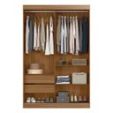 Ver imagem 4 de Guarda-Roupa Solteiro com Espelho 2 Portas de Correr e 2 Gavetas Peônia Yescasa Amêndola Touch