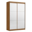 Ver imagem 3 de Guarda-roupa Solteiro 2 Portas de Correr 2 Gavetas e 6 Espelhos Peônia Yescasa