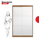 Ver imagem 4 de Guarda-roupa Solteiro 2 Portas de Correr 2 Gavetas e 6 Espelhos Peônia Yescasa
