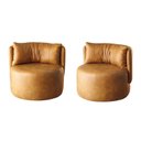 Ver imagem 3 de Conjunto 2 Poltronas Veludo Marrom Caramelo Lizzy 75cm Yescasa