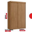 Ver imagem 3 de Guarda-Roupa Solteiro 2 Portas de Correr e 2 Gavetas Peônia Yescasa Amêndola Touch Marrom