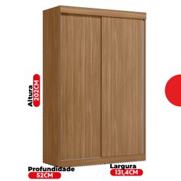 Guarda-roupa Solteiro 2 Portas de Correr 2 Gavetas Peônia Yescasa - 4